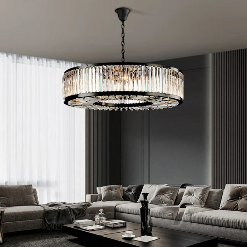 Vespera Crystal Halo Chandelier